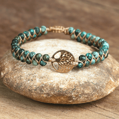 Tree of Life Bracelet with African Jasper - Auralyn-Nora Luxe