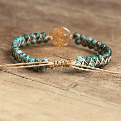 Tree of Life Bracelet with African Jasper - Auralyn-Nora Luxe