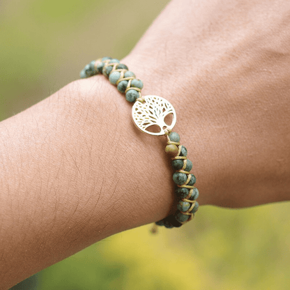 Tree of Life Bracelet with African Jasper - Auralyn-Nora Luxe