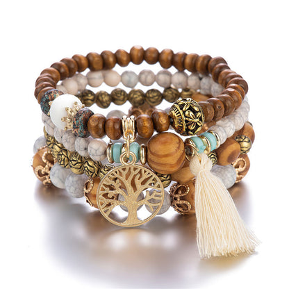 Tree of Life Pearl Bracelet - Elowen-Nora Luxe
