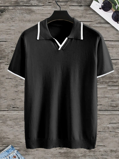 Trendy Black Men's Polo - Rafael-S-Nora Luxe