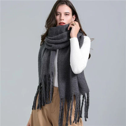 Trendy Checked Women's Scarf - Elira-Light Blue-Nora Luxe