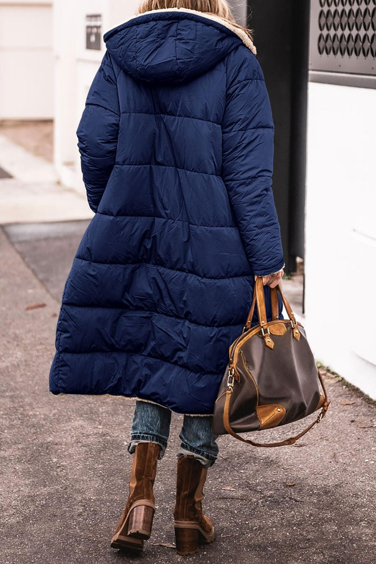 Trendy Double-Sided Ladies Winter Coat - Sofia-Brown-S-Nora Luxe