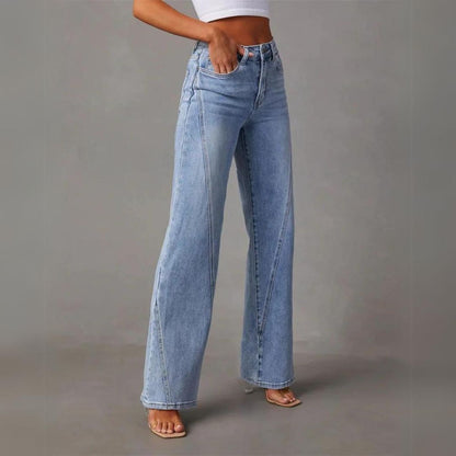 Trendy Flared Denim Jeans - Amarine-S-Nora Luxe