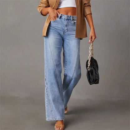 Trendy Flared Denim Jeans - Amarine-S-Nora Luxe