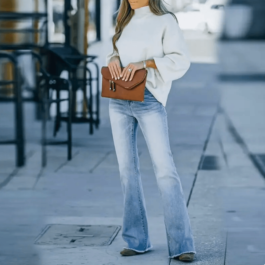 Trendy Flared Jeans - Serena-XS-Nora Luxe