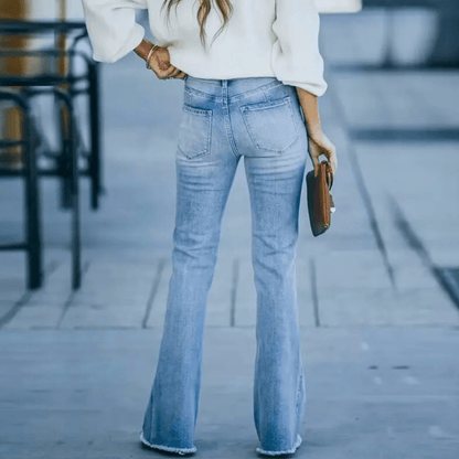 Trendy Flared Jeans - Serena-XS-Nora Luxe