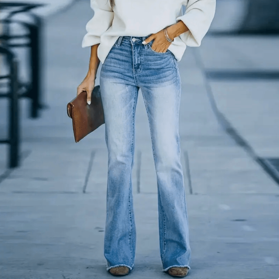 Trendy Flared Jeans - Serena-XS-Nora Luxe