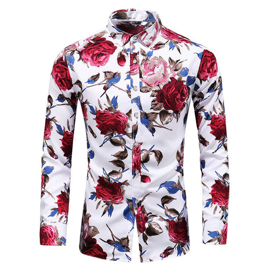Trendy Floral Print Shirt - Finn-Red-XS-Nora Luxe