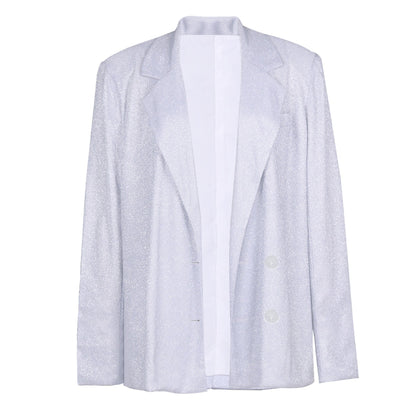 Trendy glitter party set with blazer – Dalia-Top-S-Nora Luxe