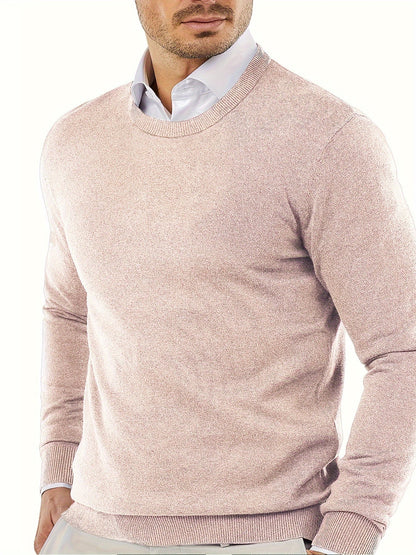 Trendy Knitted Sweater with Round Neck - Dante-Black-S-Nora Luxe