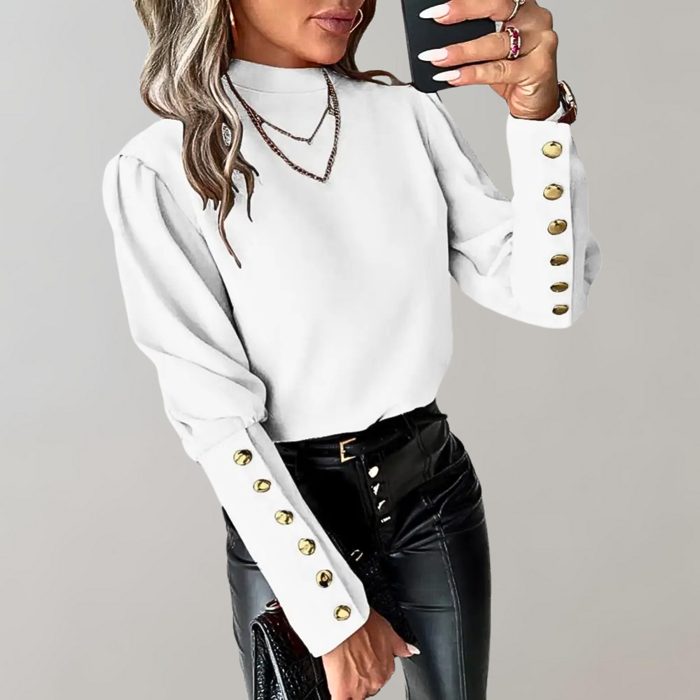 Trendy Ladies Blouse with Lace - Clara-White-S-Nora Luxe