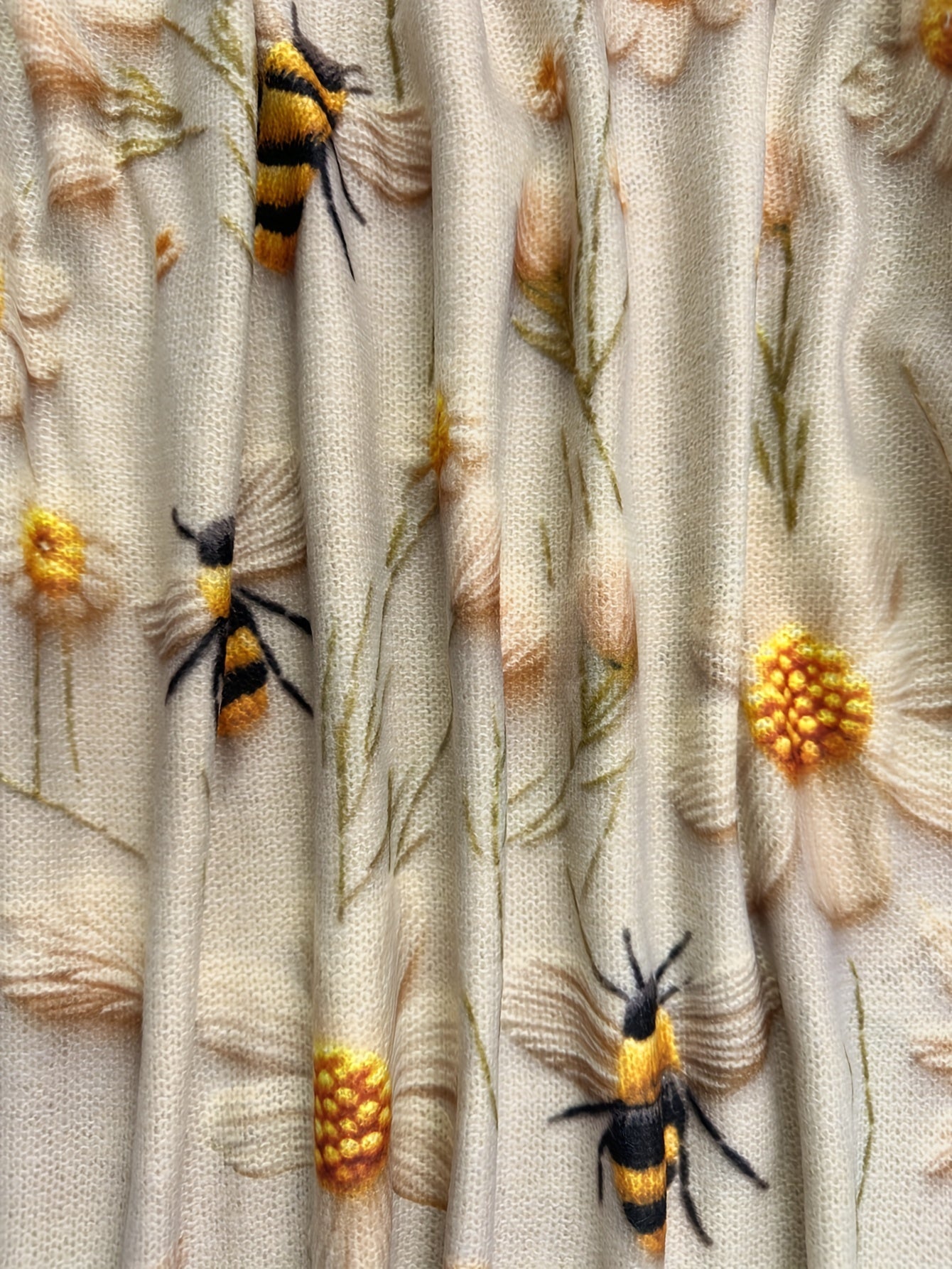 Trendy Ladies Sweater with Bee Pattern - Sophie-Apricot-S-Nora Luxe