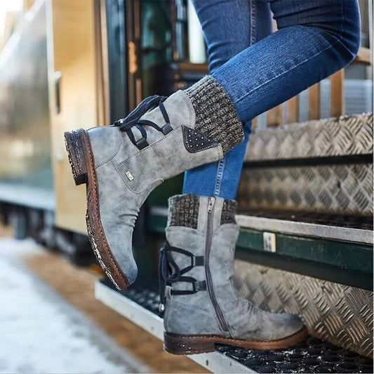 Trendy Ladies Winter Boots - Sienna-Gray-4.0-Nora Luxe