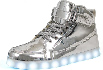 Trendy LED Sneakers with Rechargeable Lighting - LumaBoost-Black-2.5-Nora Luxe
