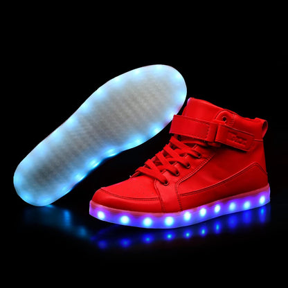 Trendy LED Sneakers with Rechargeable Lighting - LumaBoost-Black-2.5-Nora Luxe