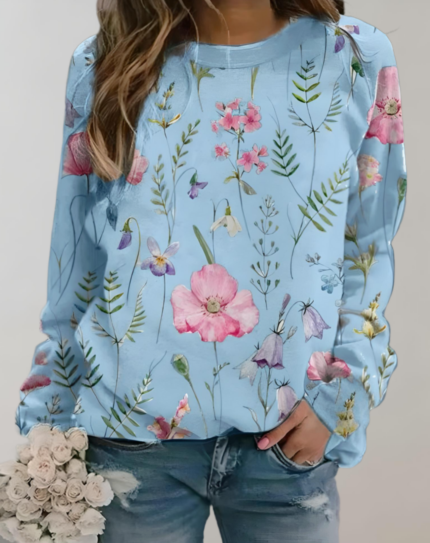 Trendy Luxurious Ladies' Sweater - Isabella-Blue-S-Nora Luxe