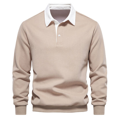 Trendy Men's Polo Pullover - James-Khaki-S-Nora Luxe