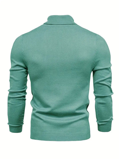 Trendy Men's Turtleneck - Lars-Blue-S-Nora Luxe