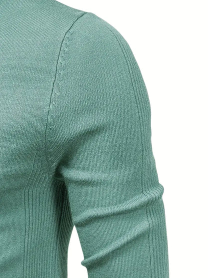 Trendy Men's Turtleneck - Lars-Blue-S-Nora Luxe