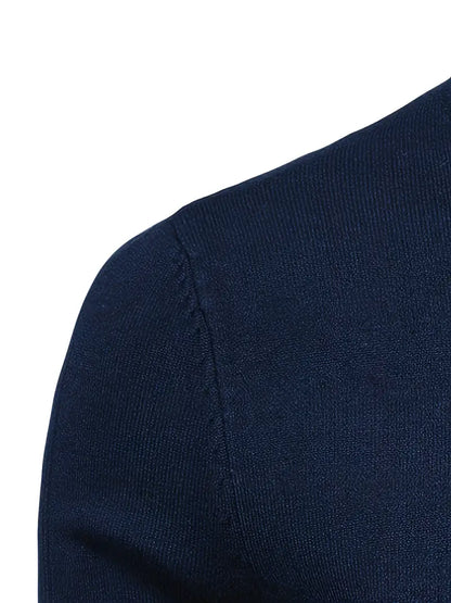 Trendy Men's Turtleneck - Lars-Blue-S-Nora Luxe