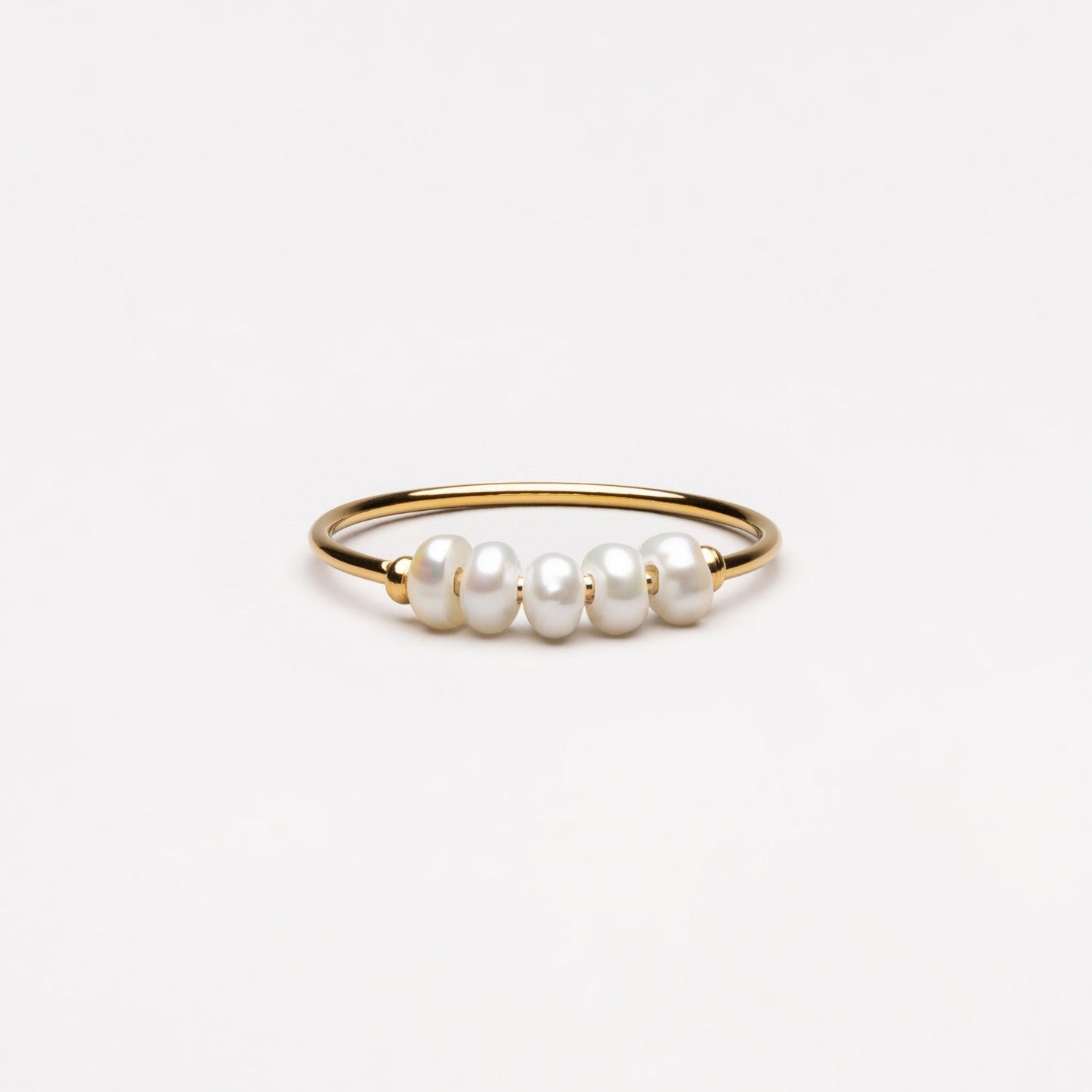 Trendy Mini Pearl Ring - Isolde-5-Gold-Nora Luxe