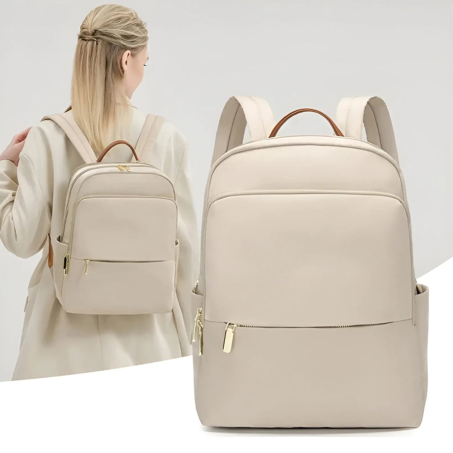 Trendy Multifunctional Ladies' Backpack - Sophia-Khaki-Nora Luxe