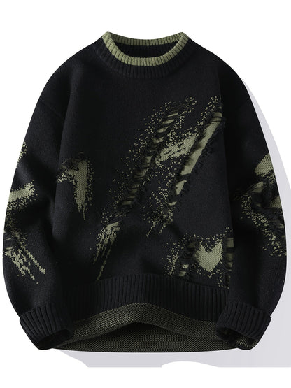 Trendy Oversized Knitted Sweater - Ethan-Black-XS-Nora Luxe