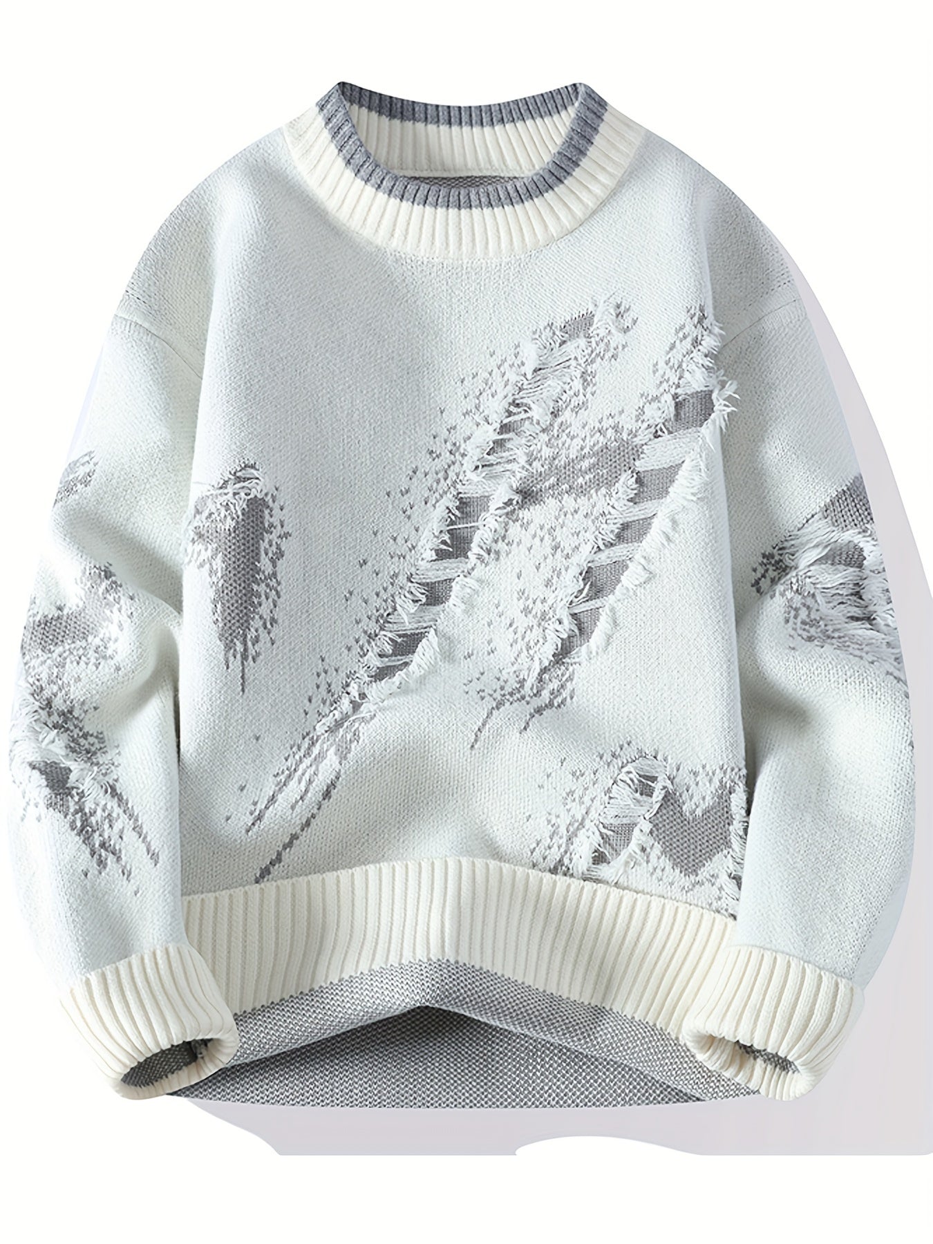 Trendy Oversized Knitted Sweater - Ethan-White-XS-Nora Luxe