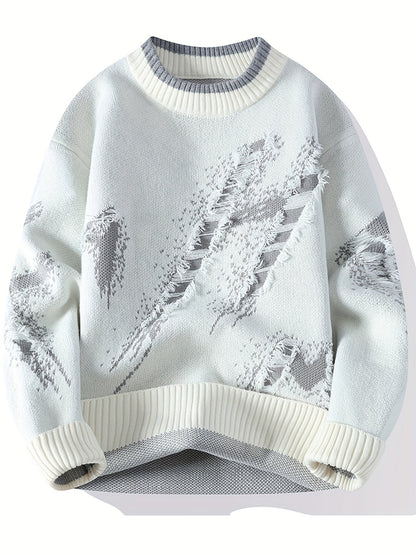Trendy Oversized Knitted Sweater - Ethan-White-XS-Nora Luxe