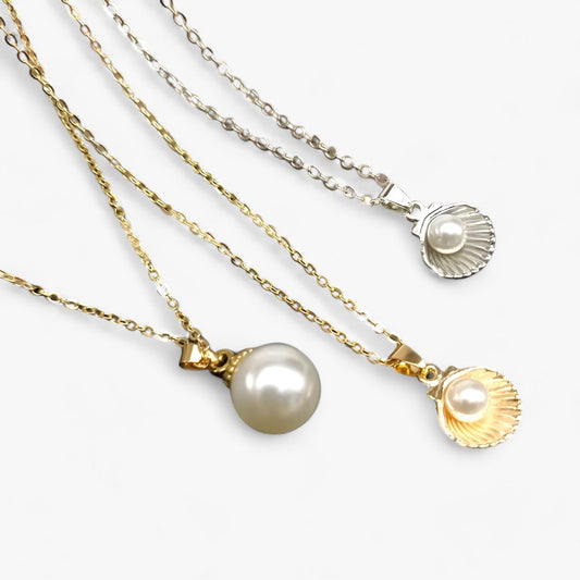 Trendy Shell & Pearl Necklace - Maris-Pearl-Nora Luxe