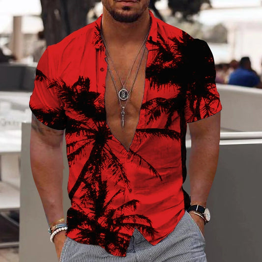 Trendy Shirt with Tropical Print - Kaikura-S-State of Style