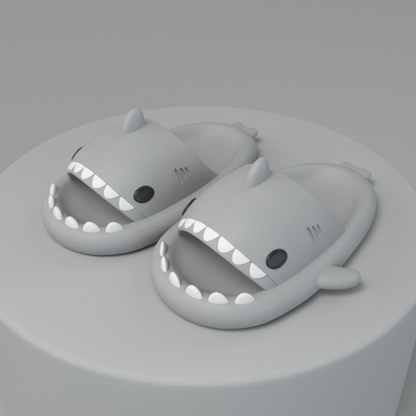 Trendy SoftSteps Sharkies Slipper – Soft, Cushioned & Buy 1 Get 1 Free-Gray-3.5-4.5-The Livary