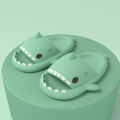 Trendy SoftSteps Sharkies Slipper – Soft, Cushioned & Buy 1 Get 1 Free-Mint green-3.5-4.5-The Livary