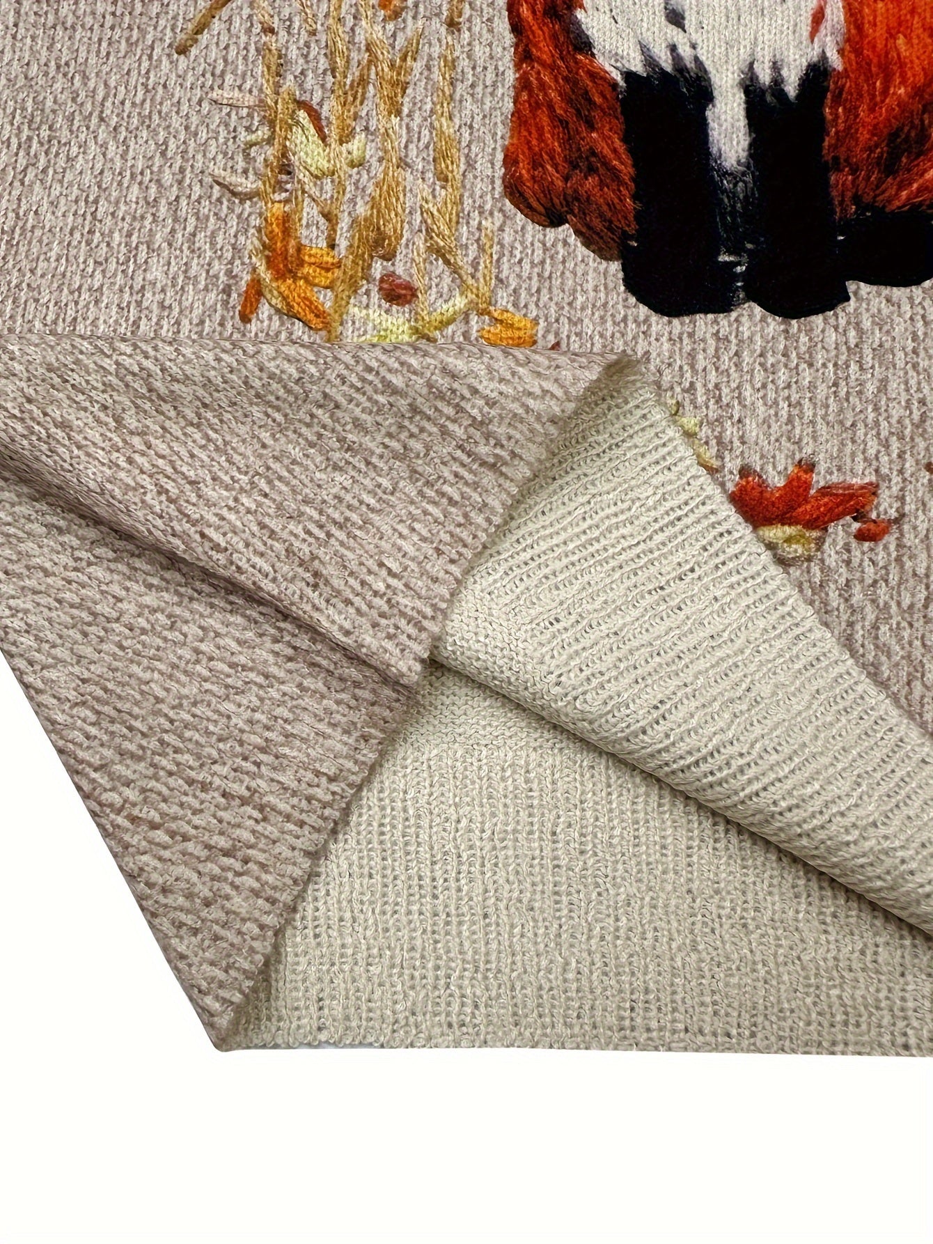 Trendy Sweater with Fox Print - Elisanne-S-Nora Luxe