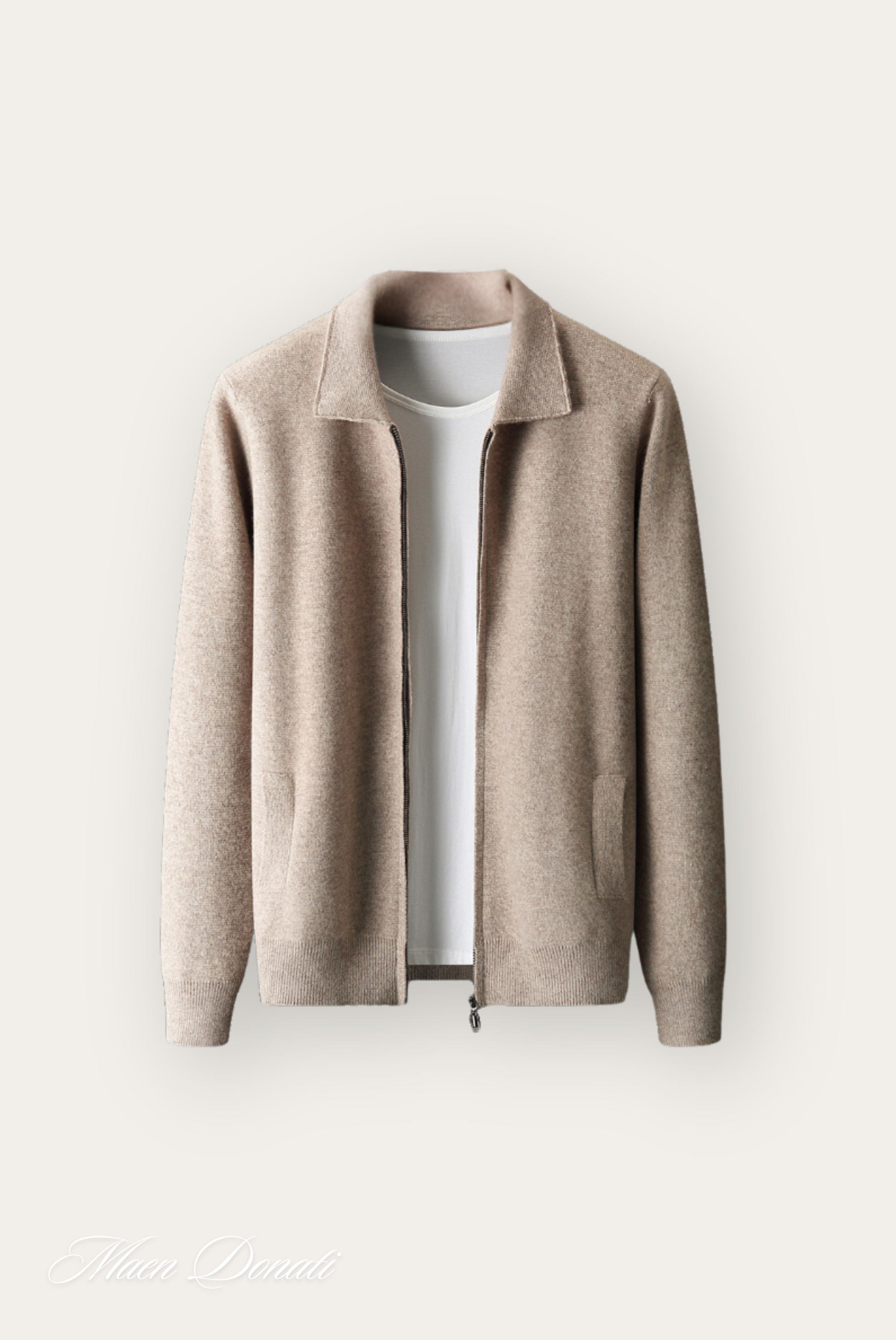 Trendy Warm Men's Pullover - Arthur-Light brown-S-Nora Luxe