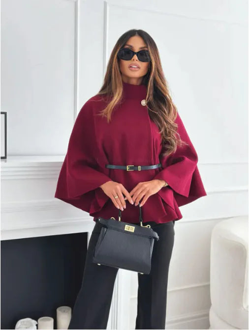 Trendy Wool Ladies Coat - Sophia-Red-S-Nora Luxe