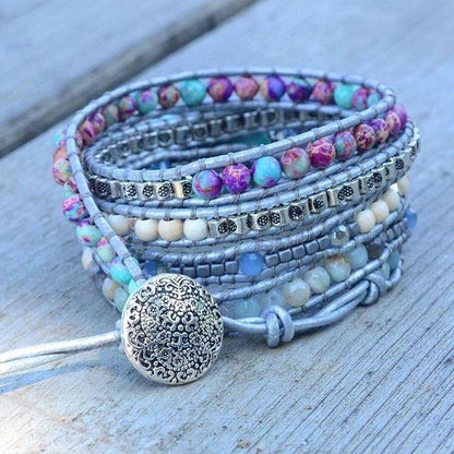 Turquoise Healing and Protection Wrap Bracelet - Selina-Nora Luxe