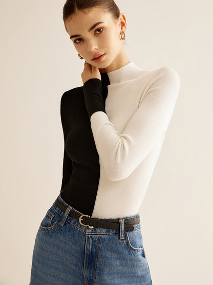 Two-Coloured Sweater for Women - Eloise-XS-Nora Luxe
