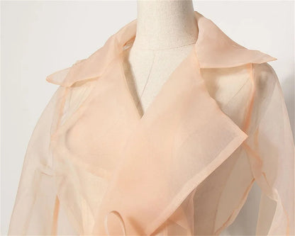 Two-Piece Chiffon Summer Set with Belt and Skirt – Maurelle-S-State of Style