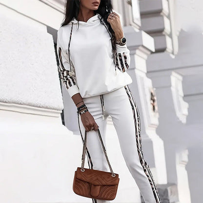 Two-Piece Ladies' Sports Set – Yara-White-S-Nora Luxe