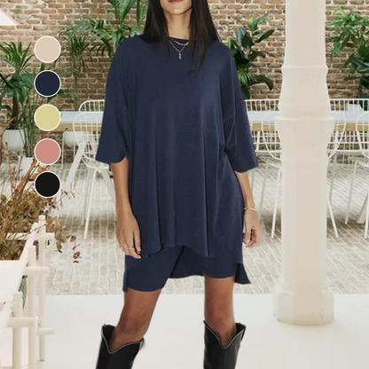 Two-piece lounge and leisurewear for women – Fenja-Oatmeal-S-Nora Luxe