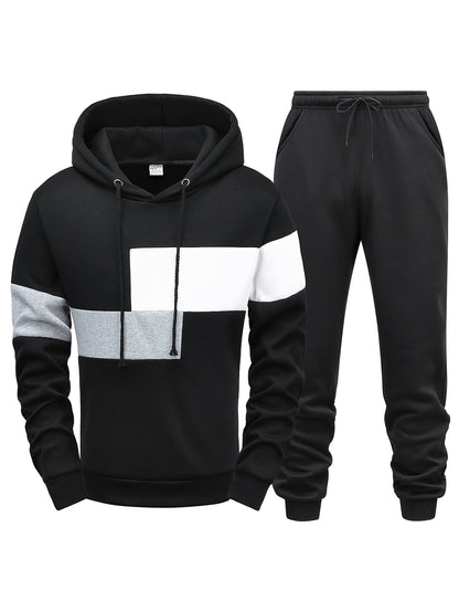 Two-Piece Men's Tracksuit - Lorenzo-Black-S-Nora Luxe