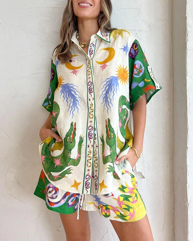 Two-piece summer set for ladies with colour and comfort – Mira-S-Nora Luxe