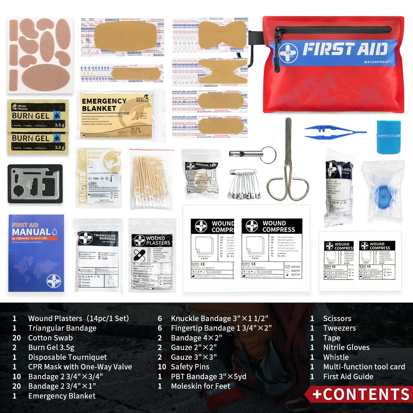 Ultra-light and Waterproof First Aid Kit - TrailGuard-Nora Luxe