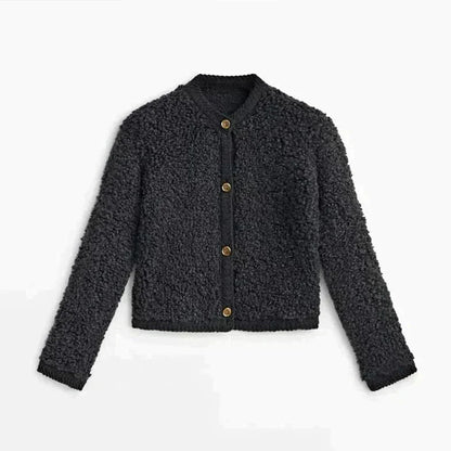 Ultra Soft Cardigan Vest - CozyTeddy-Black-S-Nora Luxe