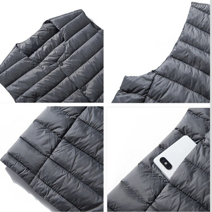 Ultralight down vest for men – Laurent-Black-S-Nora Luxe