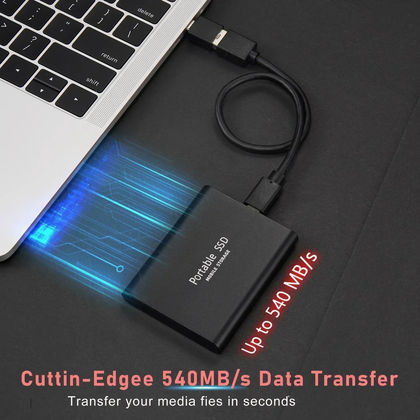 Ultraspeed External SSD - SpeedDrive Pro-Black-2TB-Nora Luxe