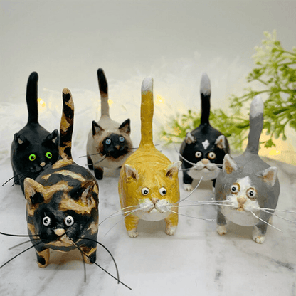 Unique Handmade Cat Christmas Ornament - Purrfect Holiday Hangers-Black-Nora Luxe