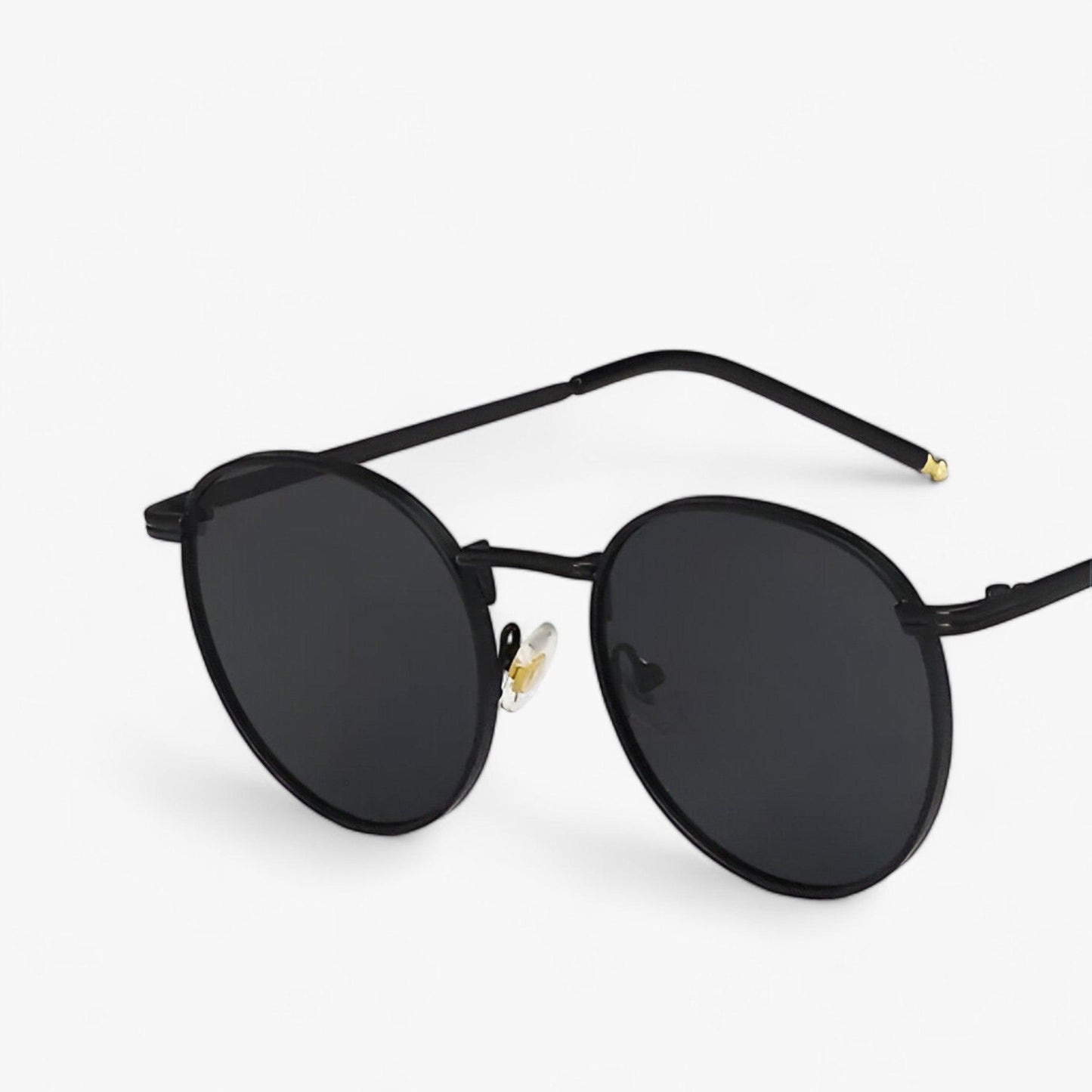 Unisex Designer Sunglasses with Round Lenses – Nova-Black Grey-Nora Luxe